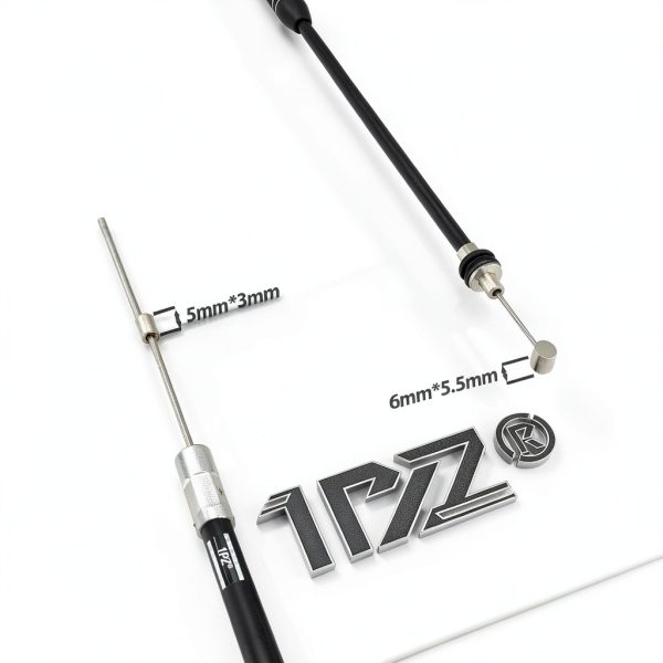 1PZ Powersports Throttle Cable 46.5" Metal Thumb Controller-2