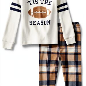 Children's Place Unisex Cotton Pajama Set Tis The Season-0