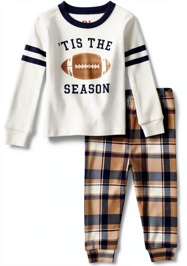 Children's Place Unisex Cotton Pajama Set Tis The Season-0