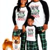 Green Letter Christmas Pajamas for Kids and Adults-0