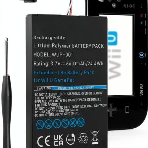Wii U Battery by Pickle Power 6600mAh Long Lasting-0