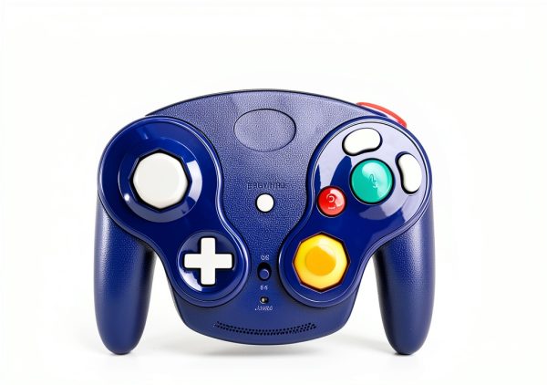 VTone GameCube Wii Wireless Controller Black Dark Blue with Ergonomic-3