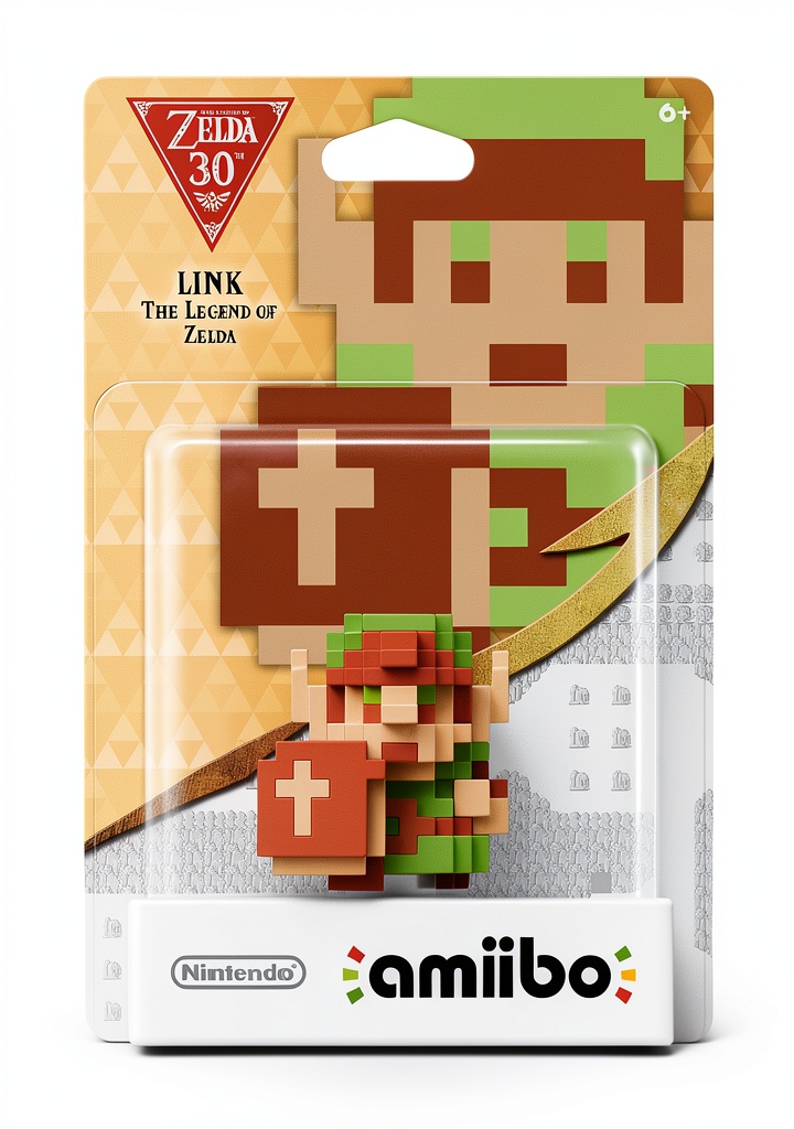 Nintendo Link Amiibo figure on a Wii U console