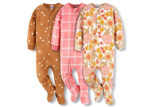 Gerber Baby Girls Blanket Sleepers Soft Footed Pajamas Pink-0