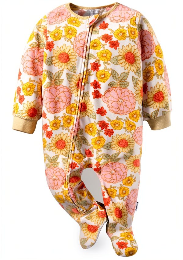 Gerber Baby Girls Blanket Sleepers Soft Footed Pajamas Pink-1