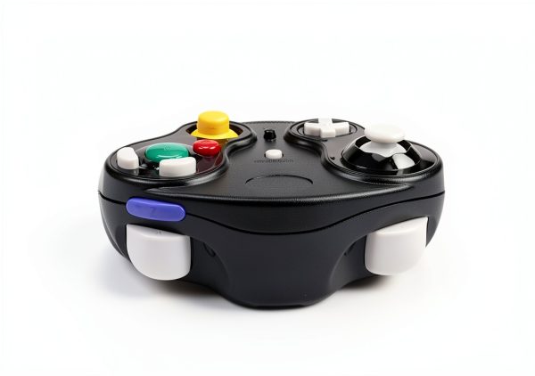 VTone GameCube Wii Wireless Controller Black Dark Blue with Ergonomic-1