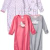 Gerber Baby Girls' Nightgowns Soft Cotton Rib-0