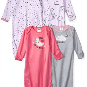 Gerber Baby Girls' Nightgowns Soft Cotton Rib-0