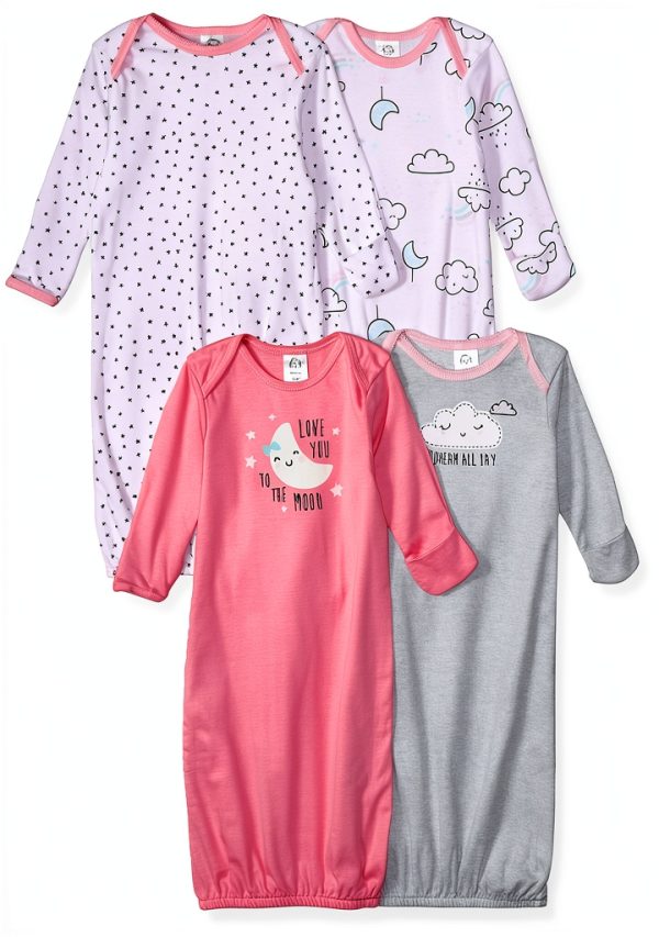 Gerber Baby Girls' Nightgowns Soft Cotton Rib-0