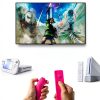 Tevodo Wii Wireless Gamepad Remote Blue Pink with Silicone Case-1