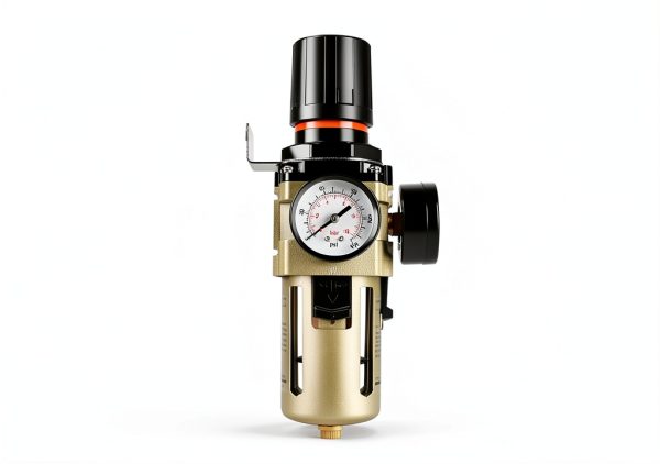 Hromee 1/2 Inch Compressed Filter Regulator Combo, Air Compressor Water Oil Trap Separator with Pressure Gauge, Semi-Auto Drain and Bracket-3