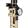 Hromee 1/2 Inch Compressed Filter Regulator Combo, Air Compressor Water Oil Trap Separator with Pressure Gauge, Semi-Auto Drain and Bracket-4