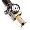 Hromee 1/2 Inch Compressed Filter Regulator Combo, Air Compressor Water Oil Trap Separator with Pressure Gauge, Semi-Auto Drain and Bracket-1