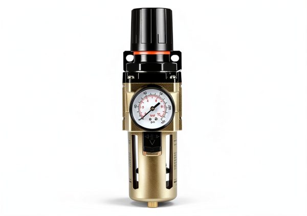 Hromee 1/2 Inch Compressed Filter Regulator Combo, Air Compressor Water Oil Trap Separator with Pressure Gauge, Semi-Auto Drain and Bracket-5
