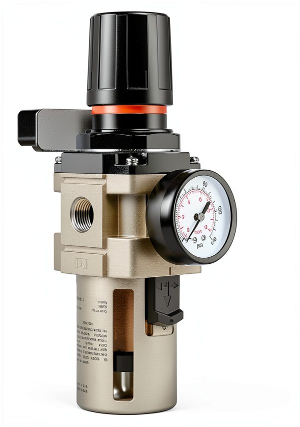 Hromee 1/2 Inch Compressed Filter Regulator Combo, Air Compressor Water Oil Trap Separator with Pressure Gauge, Semi-Auto Drain and Bracket-2