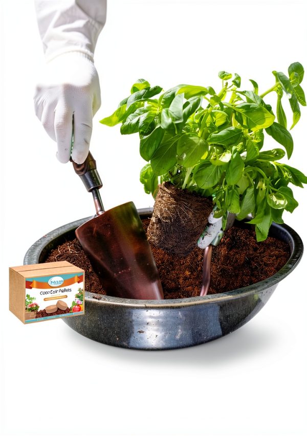 Legigo 50 Pcs 30mm Coco Coir Pellets Seed Starter Soil Mix- Organic Coconut Coir Potting Soil Pods for Seedling, Coco Peat Soil Discs for Indoor & Outdoor Plants Bonsai Herbs Vegetables and Flowers-3